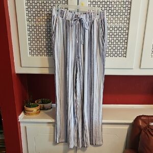 Briggs Striped Wide-Leg Pants